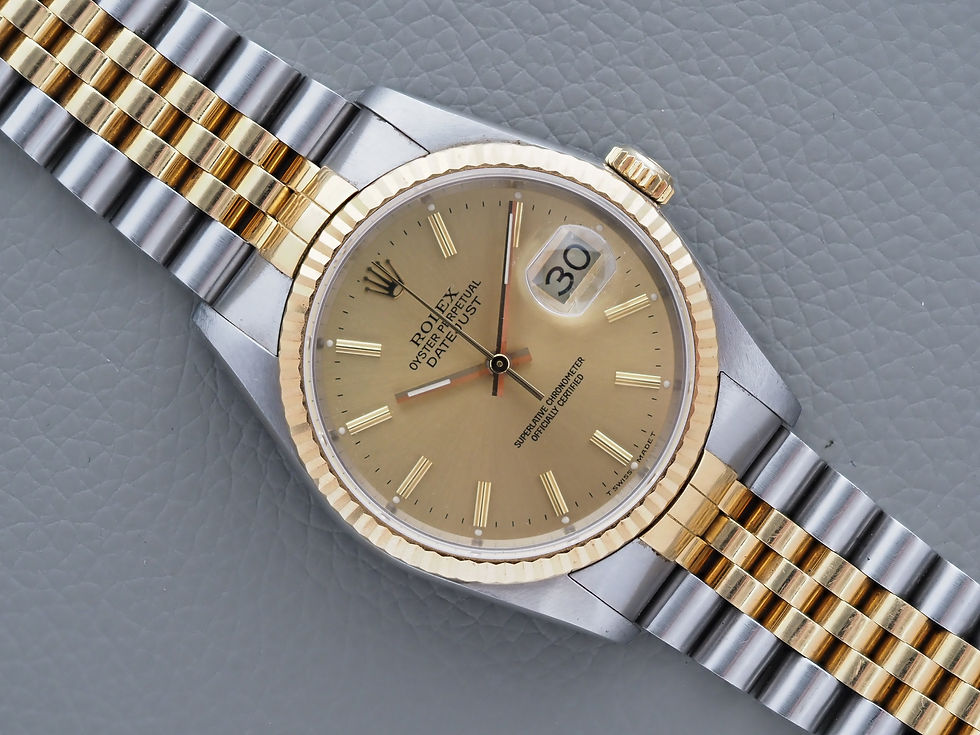 Thumbnail: Rolex Datejust 16233 Champagne DIal Jubilee 62523H-18 1988
