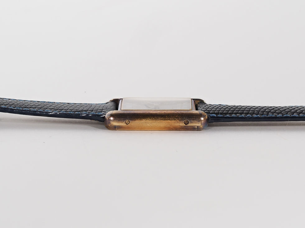Thumbnail: Must de Cartier Tank Black Dial Manual Wind 23.5mm Purple Patina