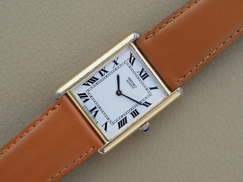 Thumbnail: Seiko Tank Quartz Roman Numeral Dial 26mm 2620-5049