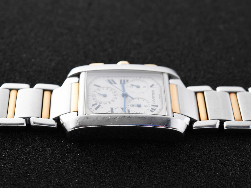 Thumbnail: Cartier Tank Francaise 2303 Chronograph Two Tone Box Papers