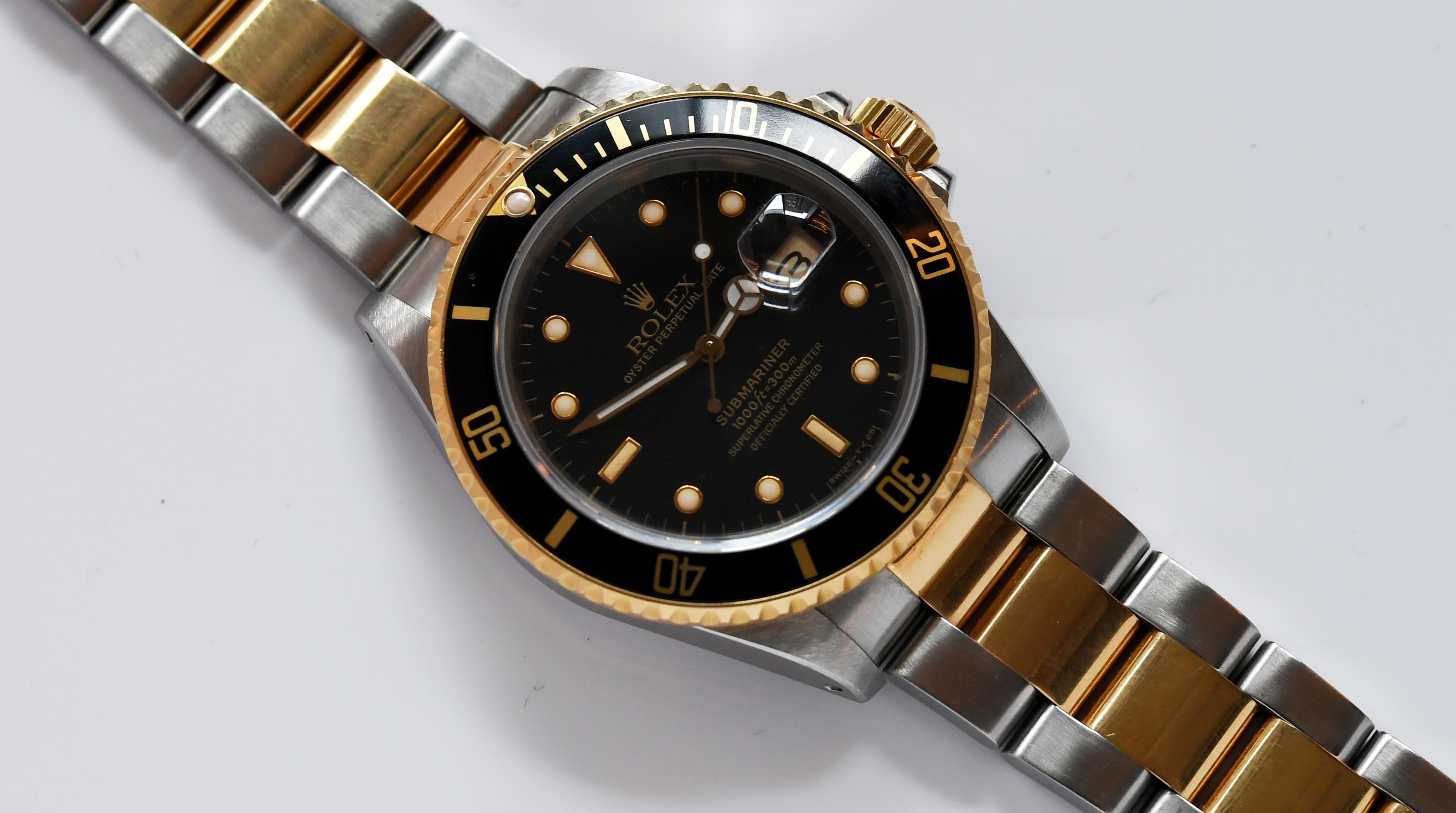 Rolex Submariner 16803 Two Tone Tritium Black Stardust Dial