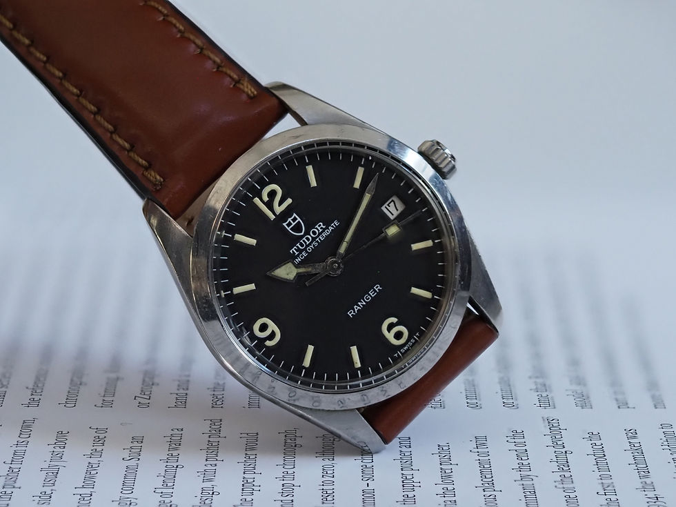 Miniature : Tudor Ranger Date 9050/0 34mm Black Shield Dial 1969