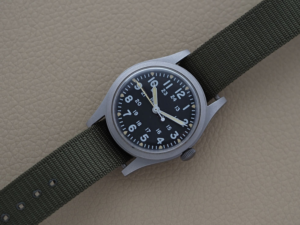 Thumbnail: Hamilton H3 Old Stock 1982 and 2 OEM Nato Bands