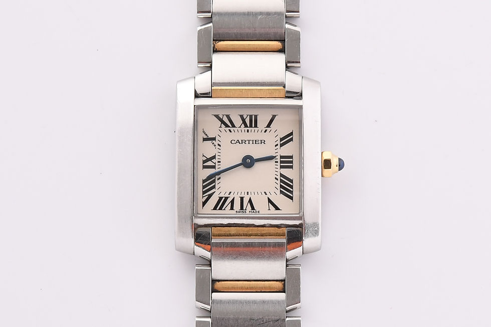 Cartier Tank Francaise Two Tone Box Manuals