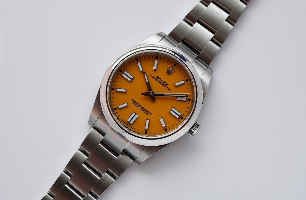 Thumbnail: Rolex Oyster Perpetual Yellow Dial 124300 2020 Box Papers