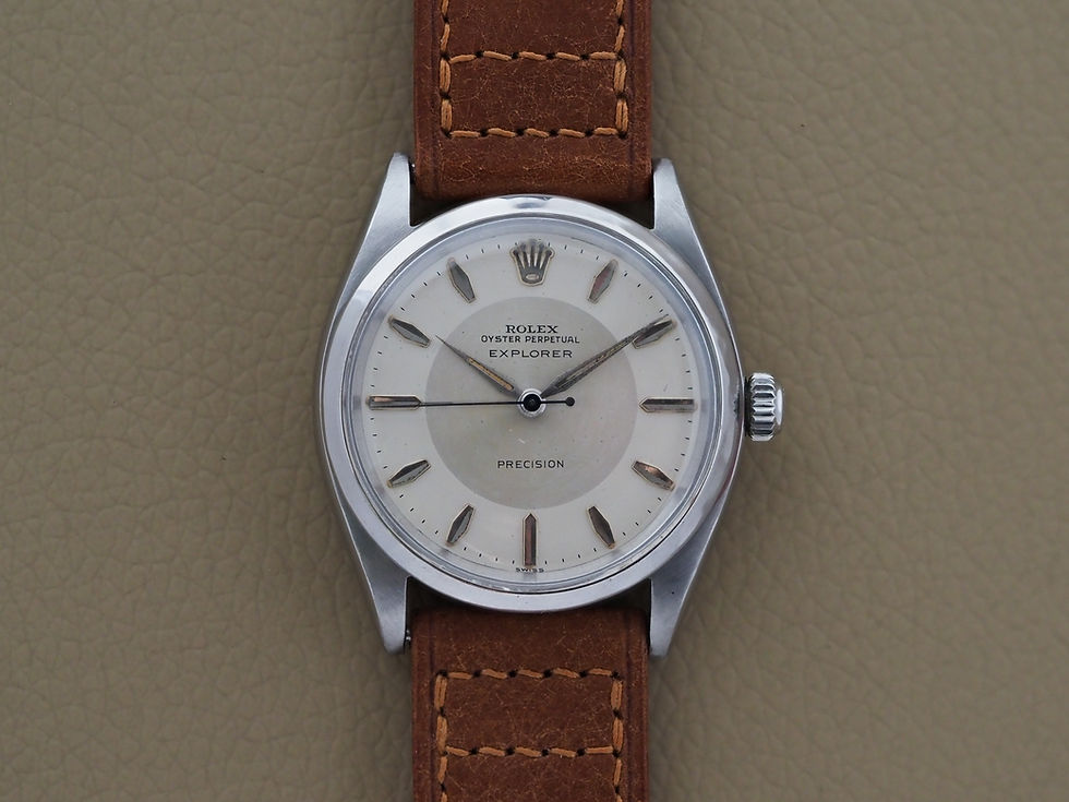 Rolex Explorer 5500 34mm Bullseye Silver Dial 1959