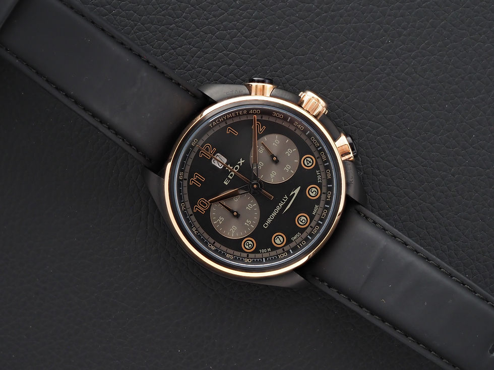 Thumbnail: Edox Chronorally S Chronograph 45mm Automatic Box Papers