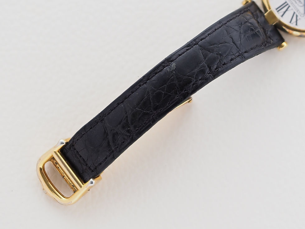 Thumbnail: Cartier Vermeil 590004 24 mm, Gold Plated Large Roman Numerals