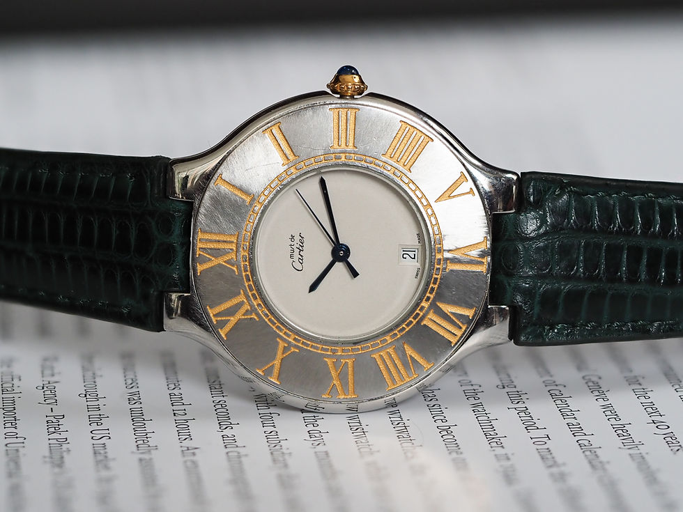 Miniature : Cartier Must 21 Watch 9011 Quartz Date Mens 35mm