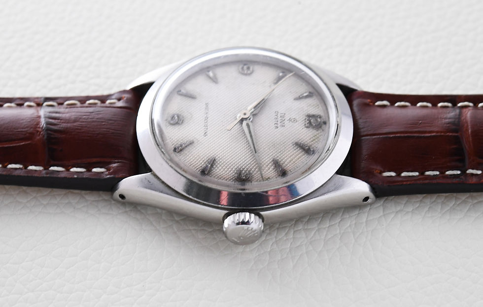 Thumbnail: Tudor Oyster Honeycomb White Dial Ref 7934 1962