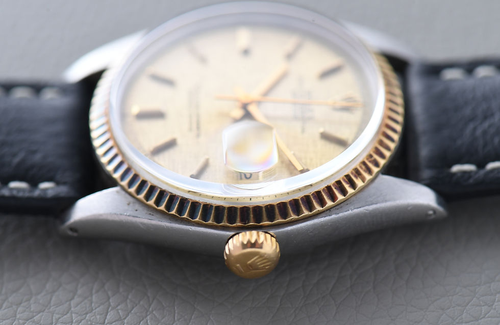 Thumbnail: Rolex Datejust 1601 Linen Dial Unpolished 1973