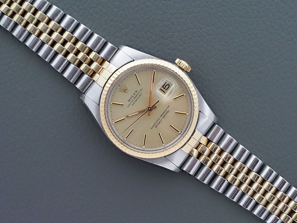 Miniature : Rolex Datejust 36mm 16013 Champagne Dial 14k Transitional Model 1979