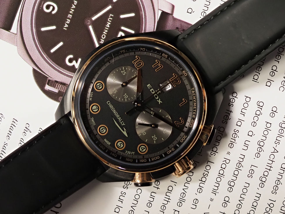 Thumbnail: Edox Chronorally S Chronograph 45mm Automatic Box Papers