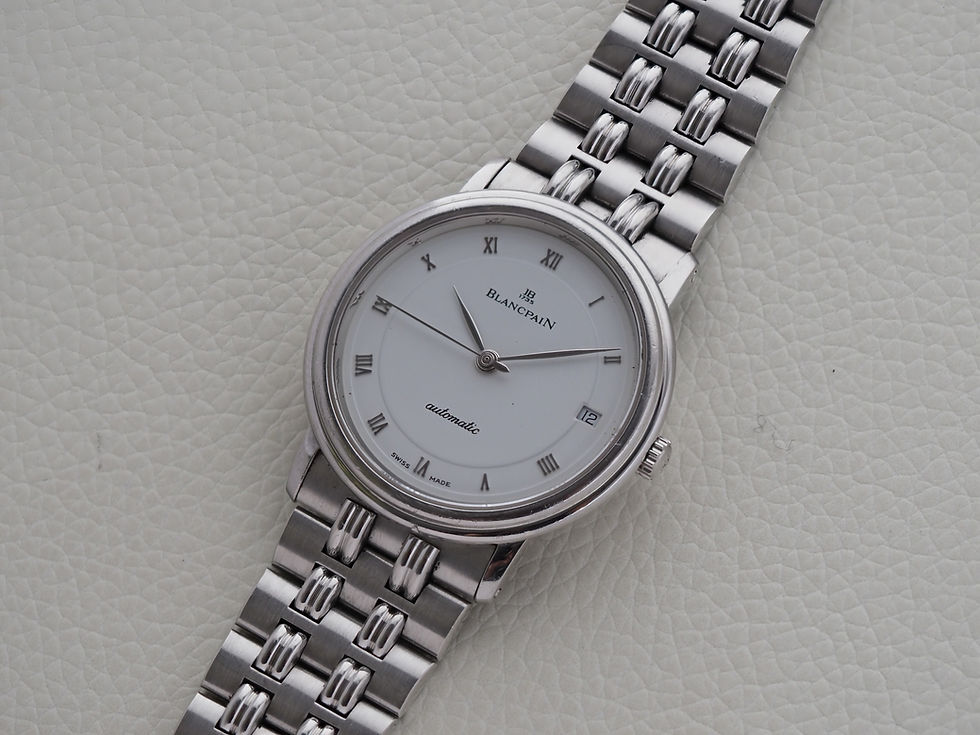 Miniature : Blancpain Villeret Ultraplate 0095-1127-10 34mm  White Dial 1990's