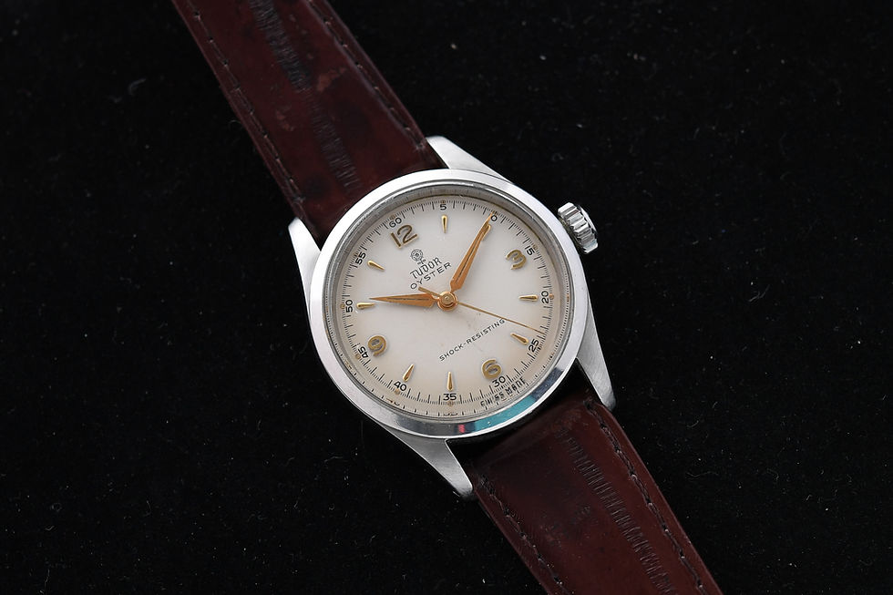 Thumbnail: Tudor Oyster 7903 12-3-6-9 Matte White Dial 32mm 1957