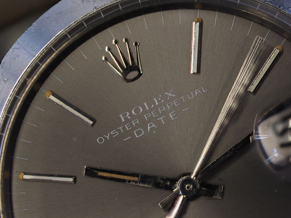 Miniature : Rolex Oyster Perpetual Date 34mm 1500 Gray Dial 1969
