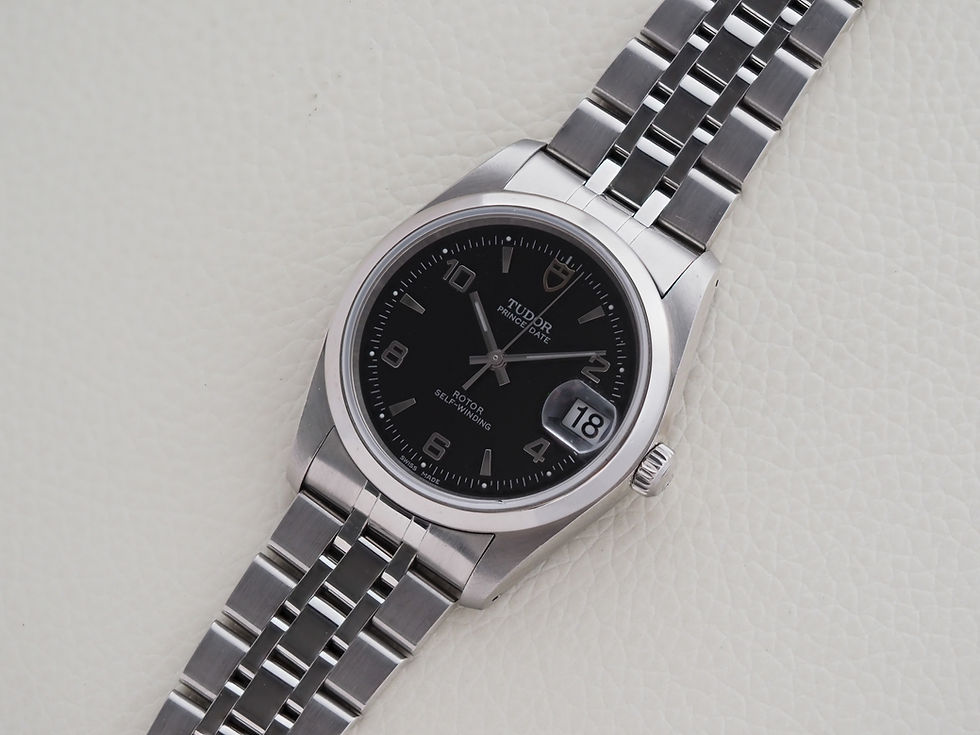 Miniature : Tudor Prince Date 34mm 74000 Black Dial Box Papers 2016