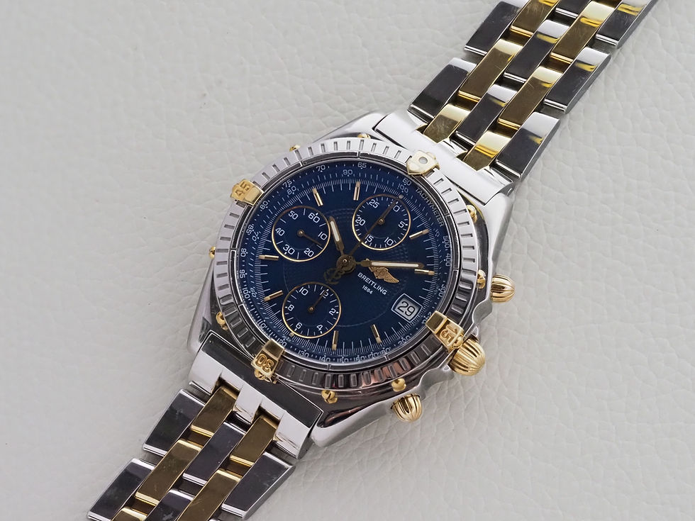 Miniature : Breitling Chronomat B13048 Early Variant Blue Dial 39mm Original Bracelet
