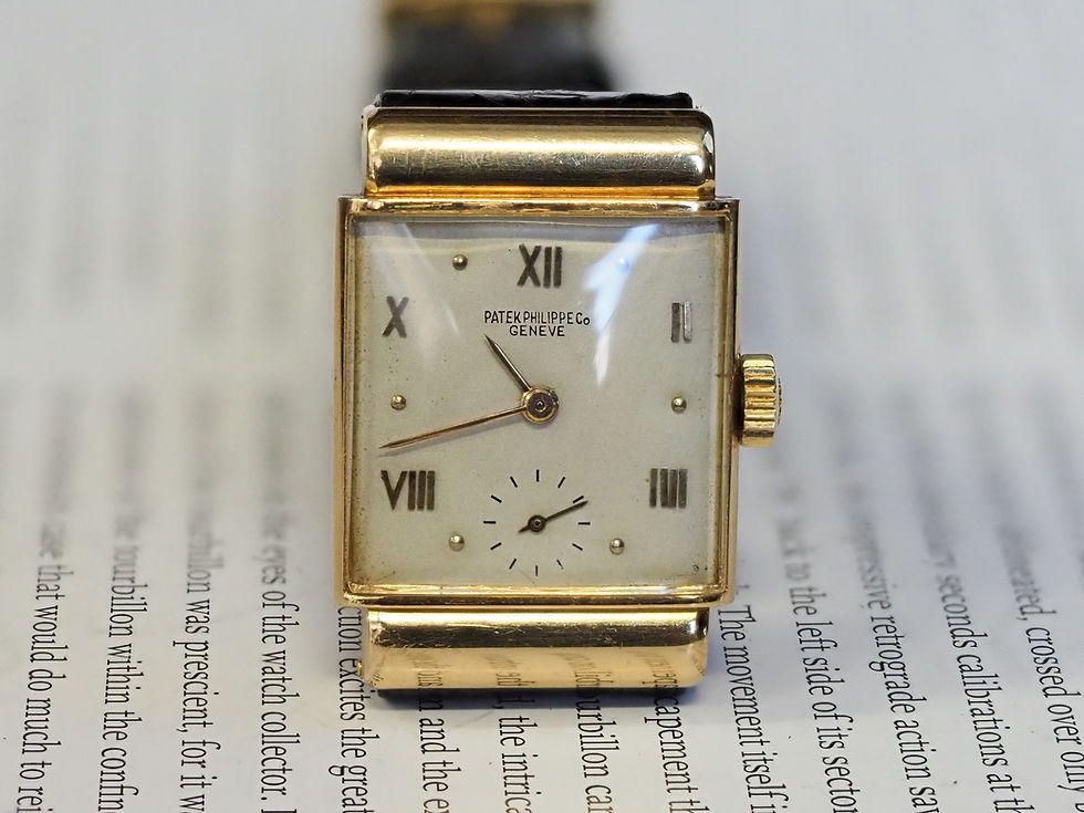 Thumbnail: Patek Philippe 1438 18k Yellow Gold Hooded Lugs 22.5mm x 35mm