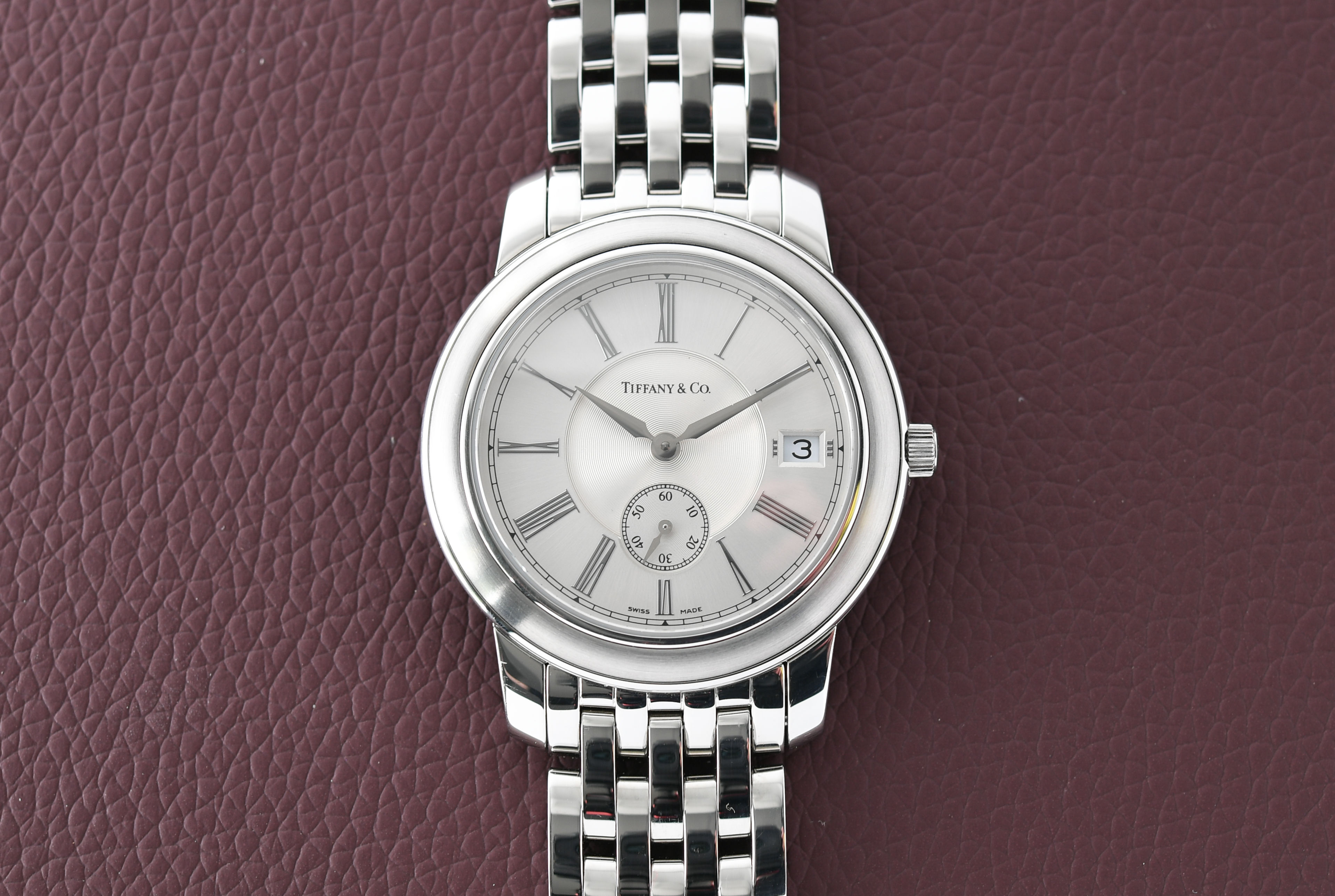 Tiffany & Co Resonator Subseconds Quartz 37mm Silver Dial