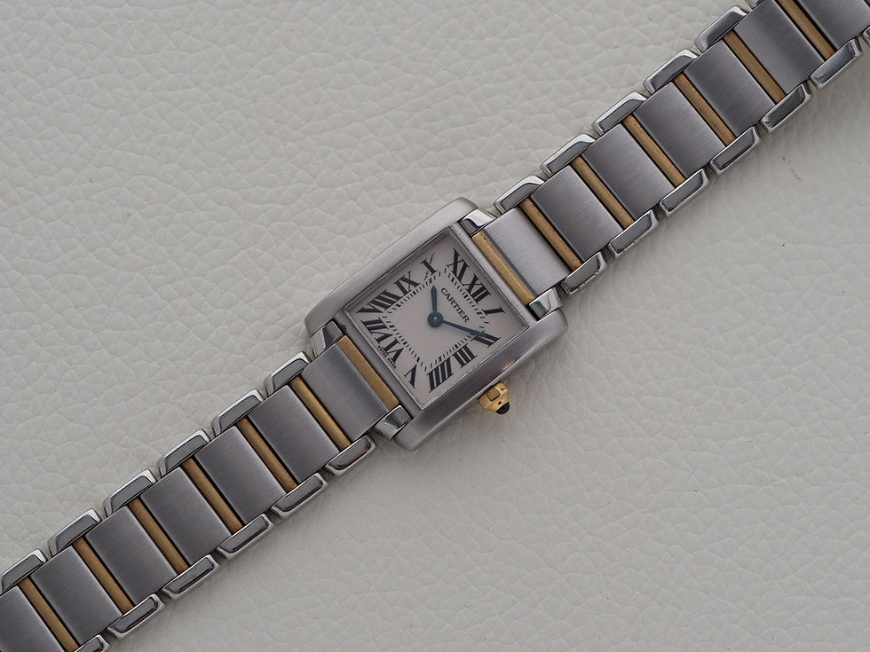 Miniature : Cartier Tank Francaise 2384 SM Gold & Steel 20x25mm