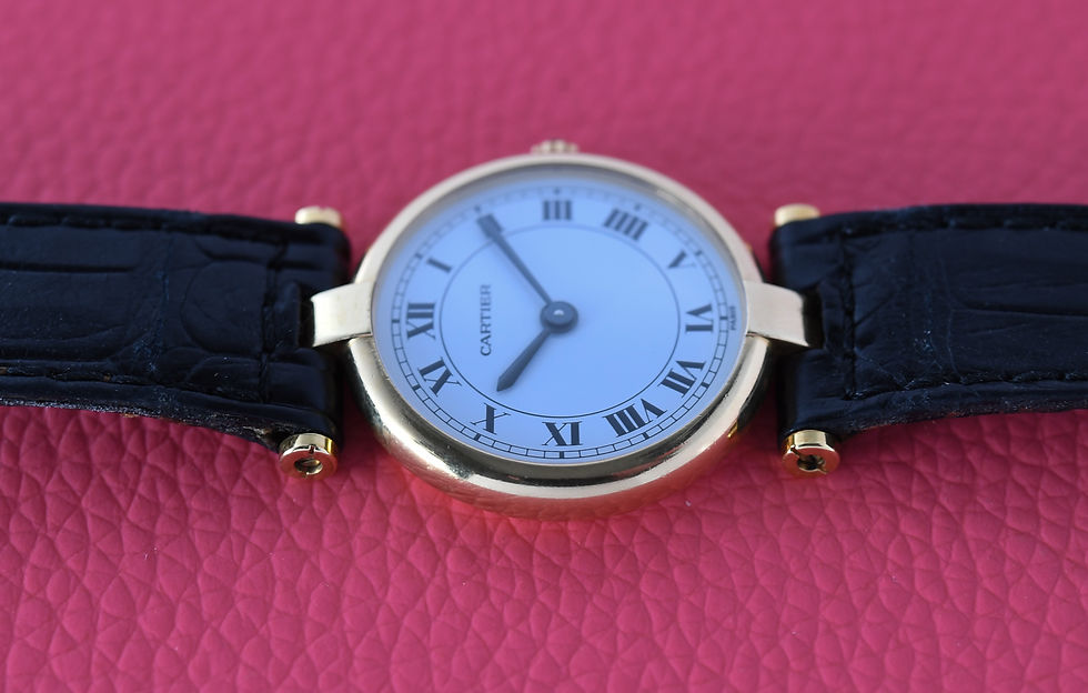 Thumbnail: Cartier Vendome 8100 1990's 18k Yellow Gold 30mm