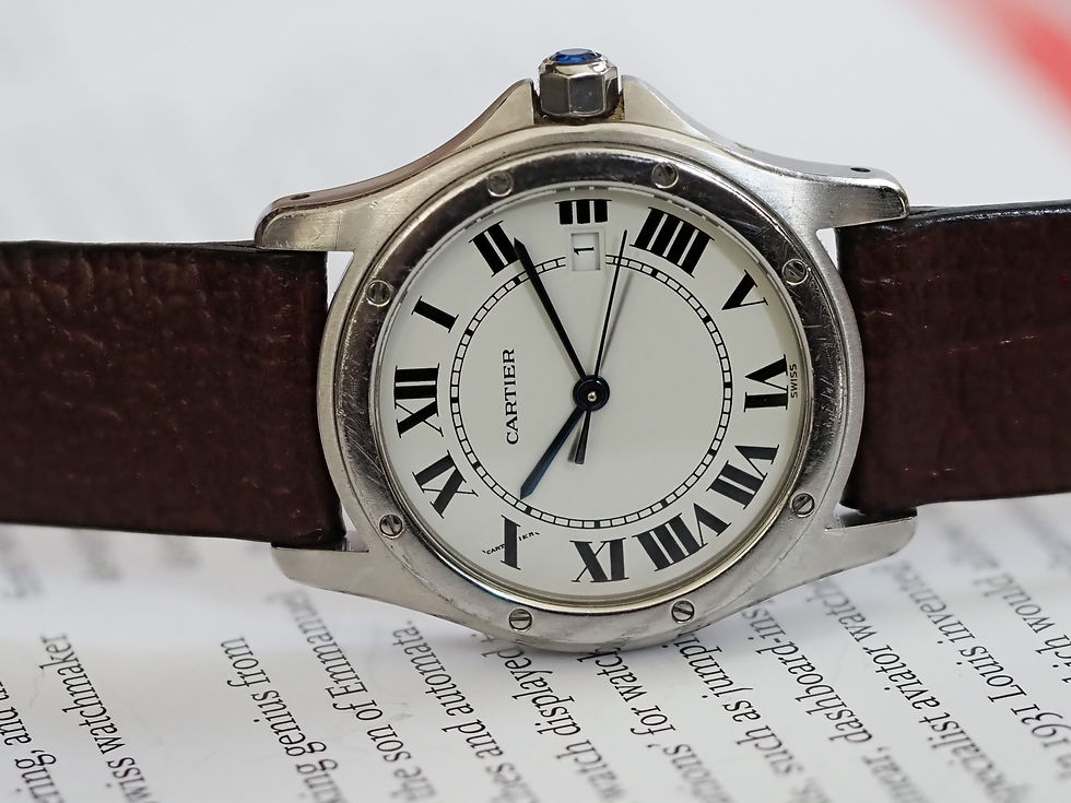 Thumbnail: Cartier Santos Ronde Quartz 1561 29mm White Roman Dial