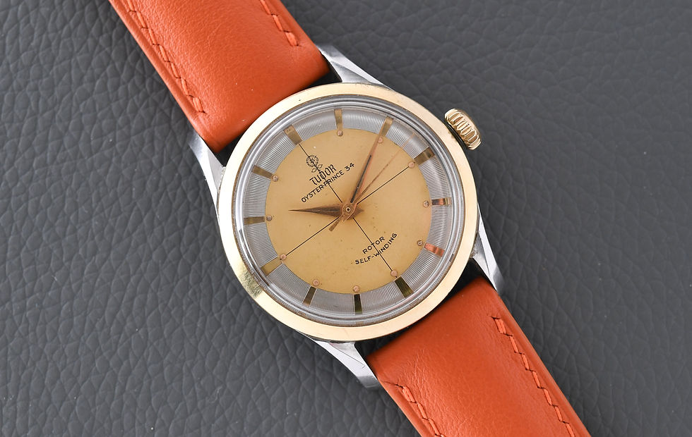 Thumbnail: Tudor Oysterprince 34 7950 Tuxedo Cal 390 Butterfly Movement 1958