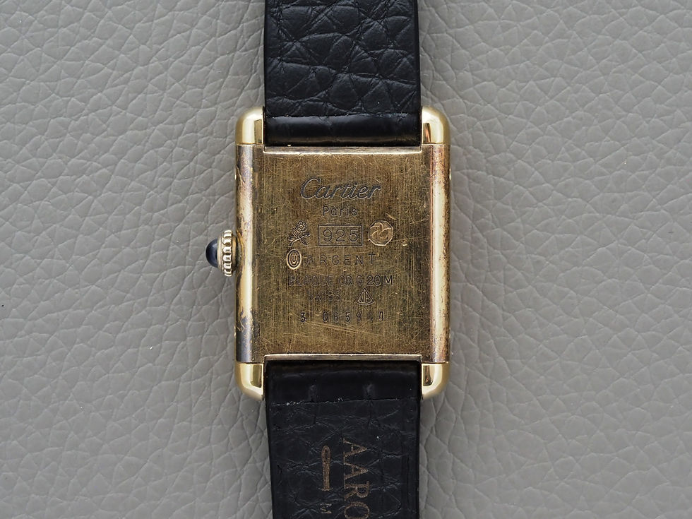 Miniature : Cartier Tank Vermeil Manual Wind Black Dial 21x28mm