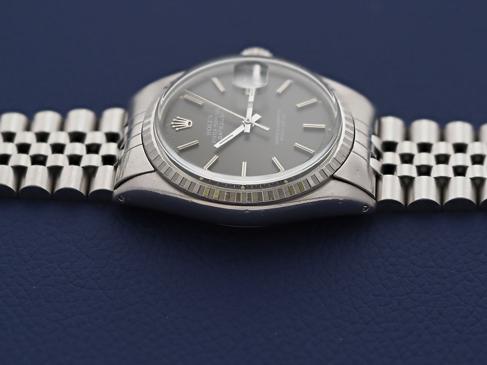 Miniature : Rolex Datejust 1603 Matte Paint Gray Dial 1970