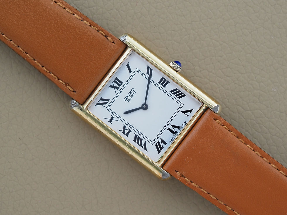 Miniature : Seiko Tank Quartz Roman Numeral Dial 26mm 2620-5049