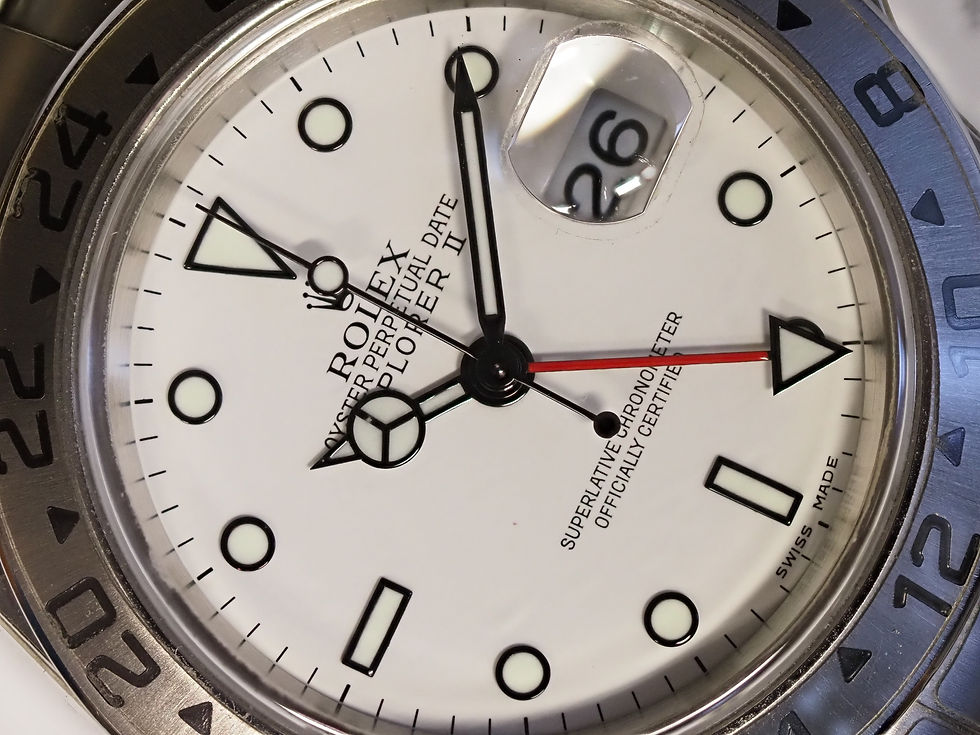 Thumbnail: Rolex Explorer 2 16570 White Dial 78790A Bracelet Box Papers 2005