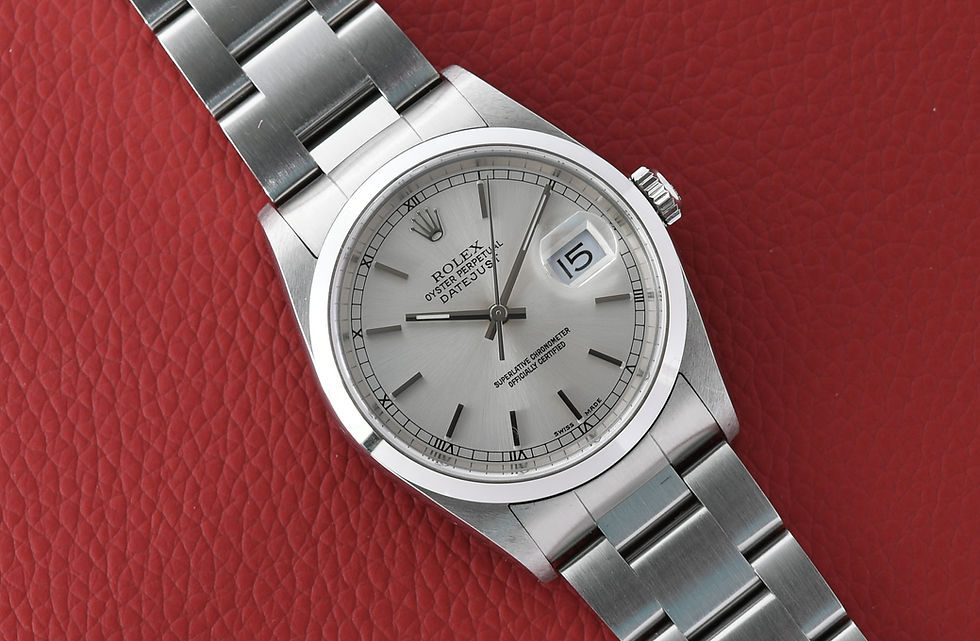 Thumbnail: Rolex Datejust 16200 Silver Stick Dial 2005 Stickered Very Clean!