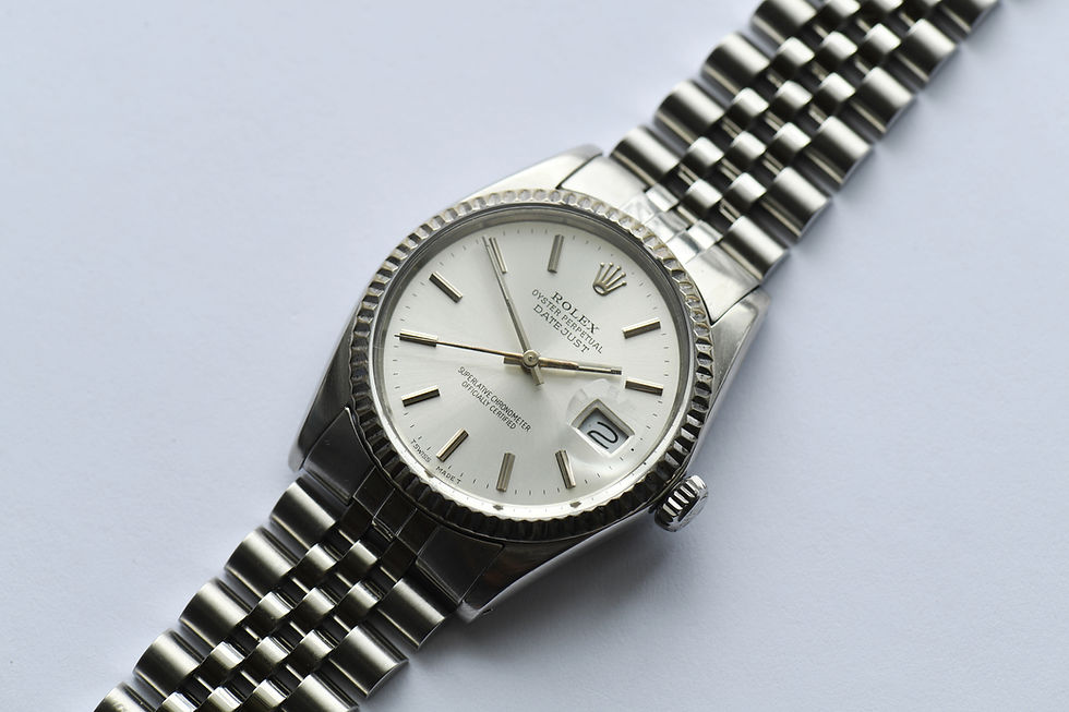 Miniature : Rolex Datejust 16014 cadran argenté lunette cannelée