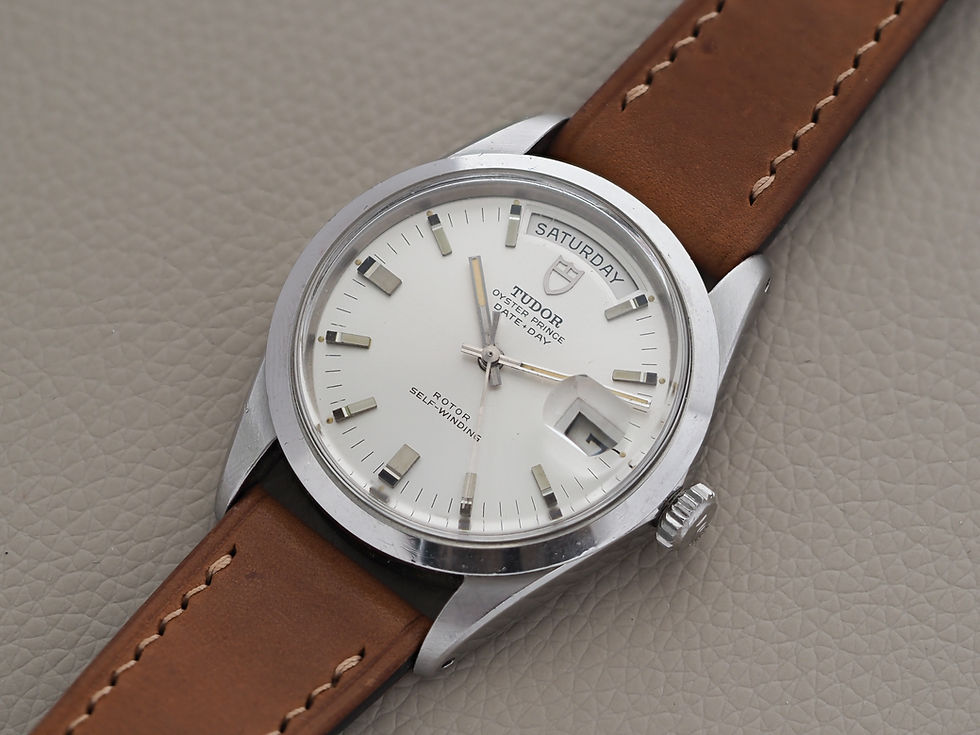 Miniature : Tudor Date-Day Jumbo 7017/0 37.3mm Silver Dial Unpolished 1969