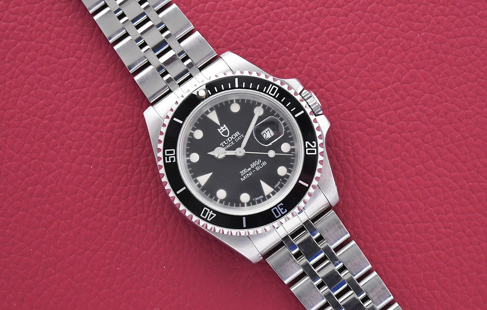 Thumbnail: Tudor Prince Date Mini Sub 73190 With Hangtag and Papers 1996