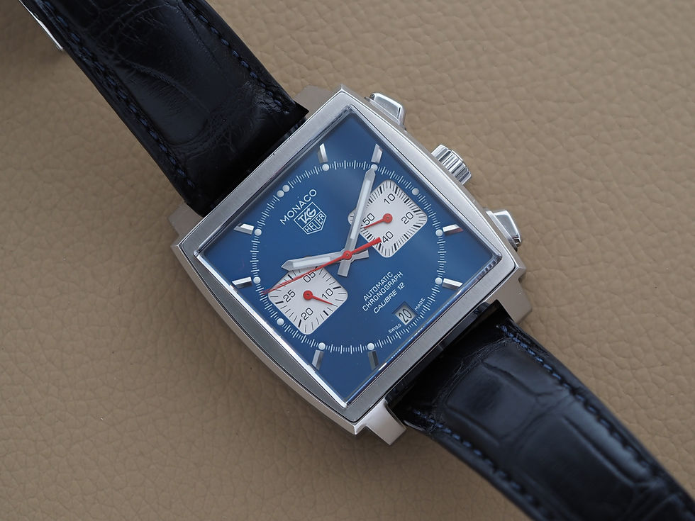 Miniature : TAG Heuer Monaco CAW2111-1 Calibre 12 Chronograph Blue Dial