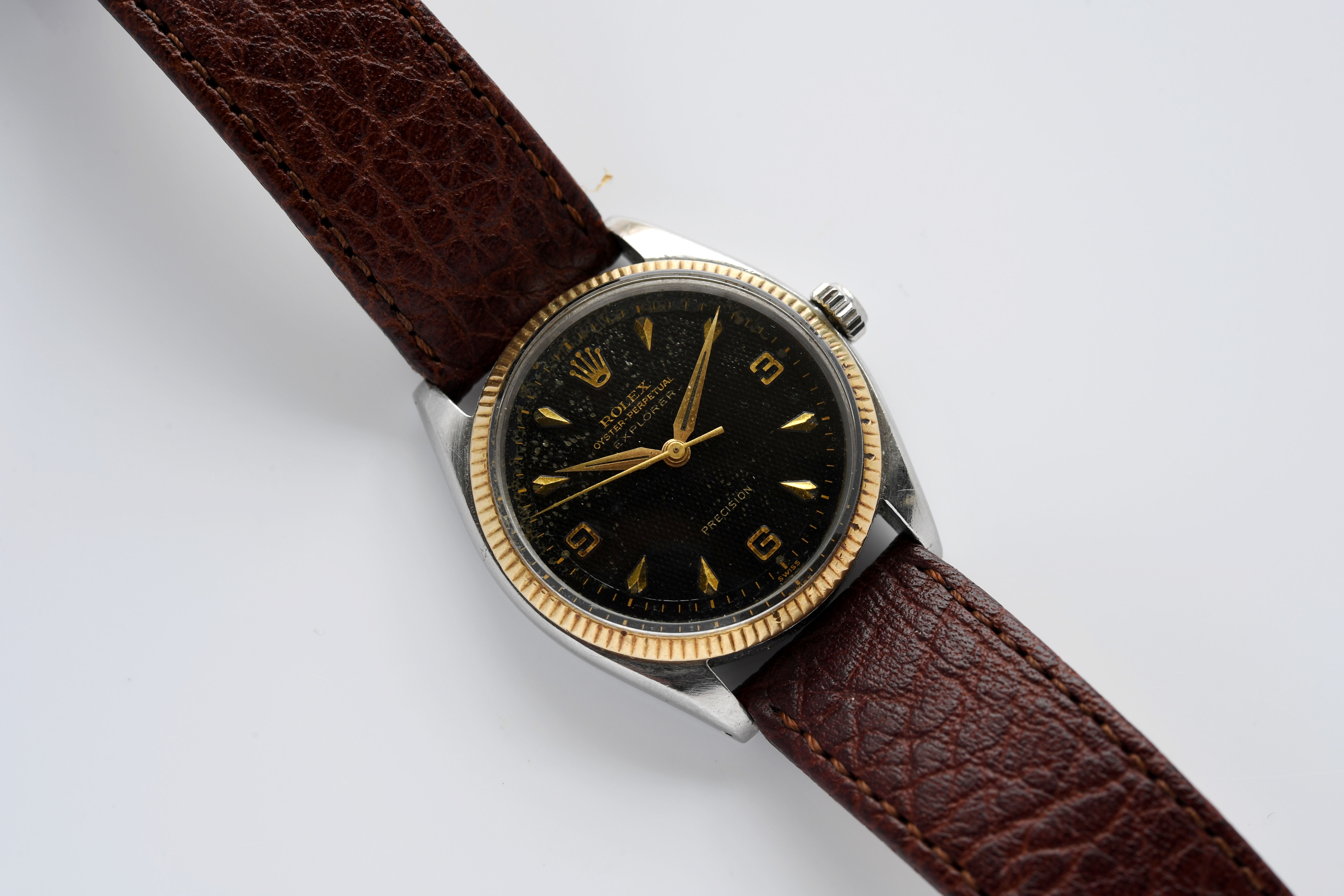 Rolex Explorer 5501 Gilt 3 6 9 Waffle Dial 1961