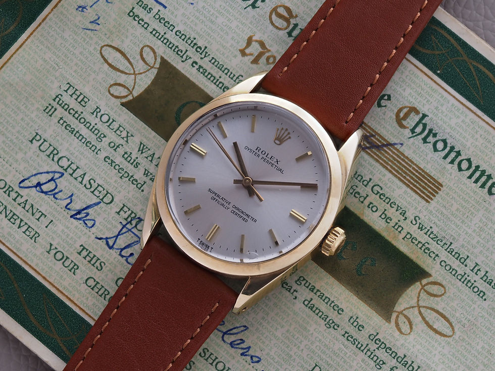 Miniature : Rolex Oyster Perpetual 1024 Gold Capped Silver Dial 1967