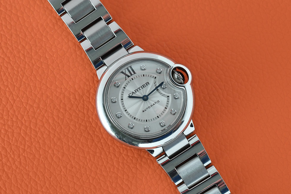 Miniature : Cartier Ballon Bleu 3489 33mm Factory Diamonds Box Papers 2021