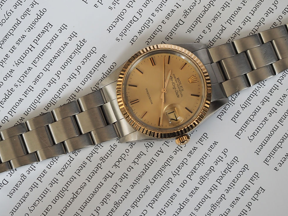 Miniature : Rolex Air-King Date 5701 Two Tone Champagne Dial 34.5mm 1987