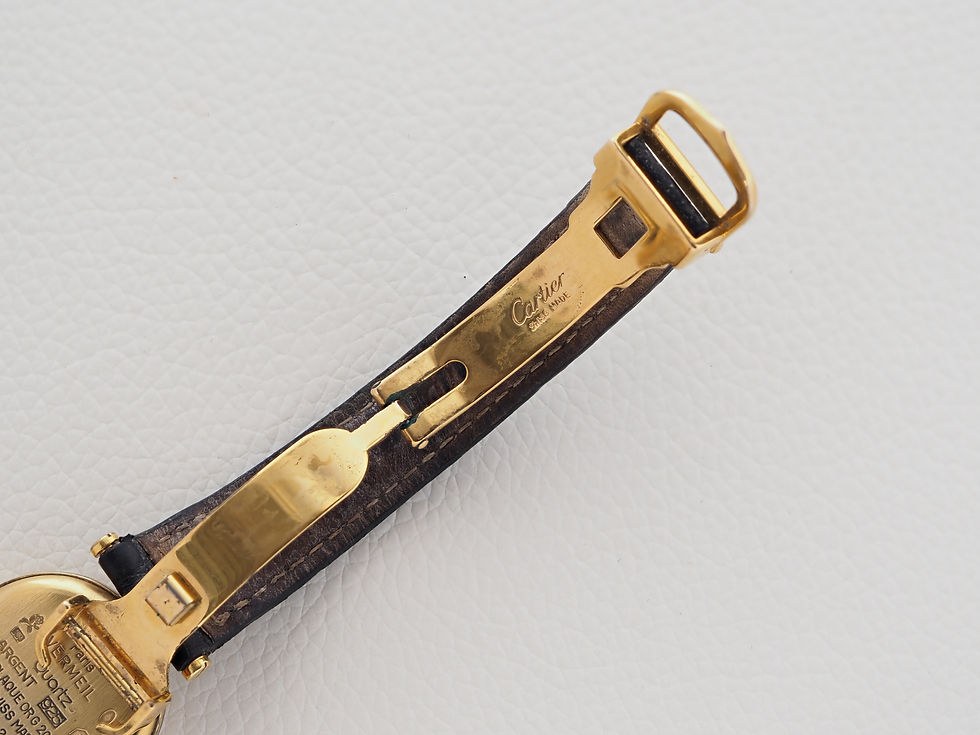 Thumbnail: Cartier Vermeil 590004 24 mm, Gold Plated Large Roman Numerals
