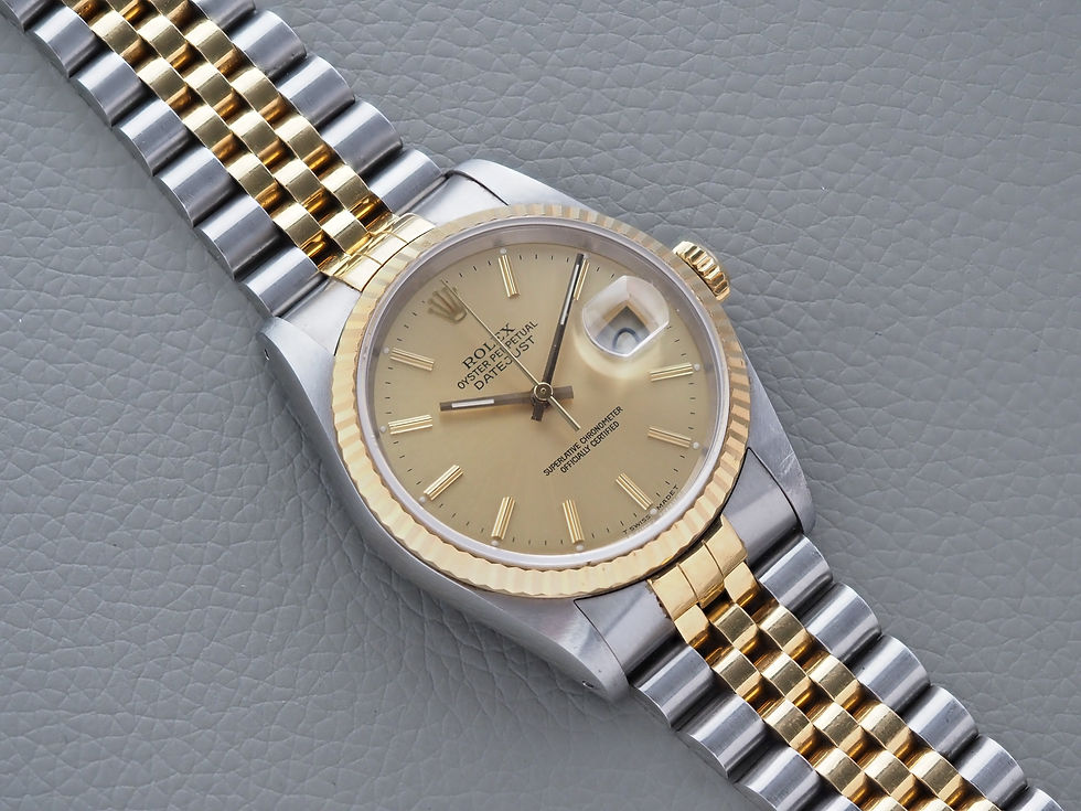 Thumbnail: Rolex Datejust 16233 Champagne DIal Jubilee 62523H-18 1988