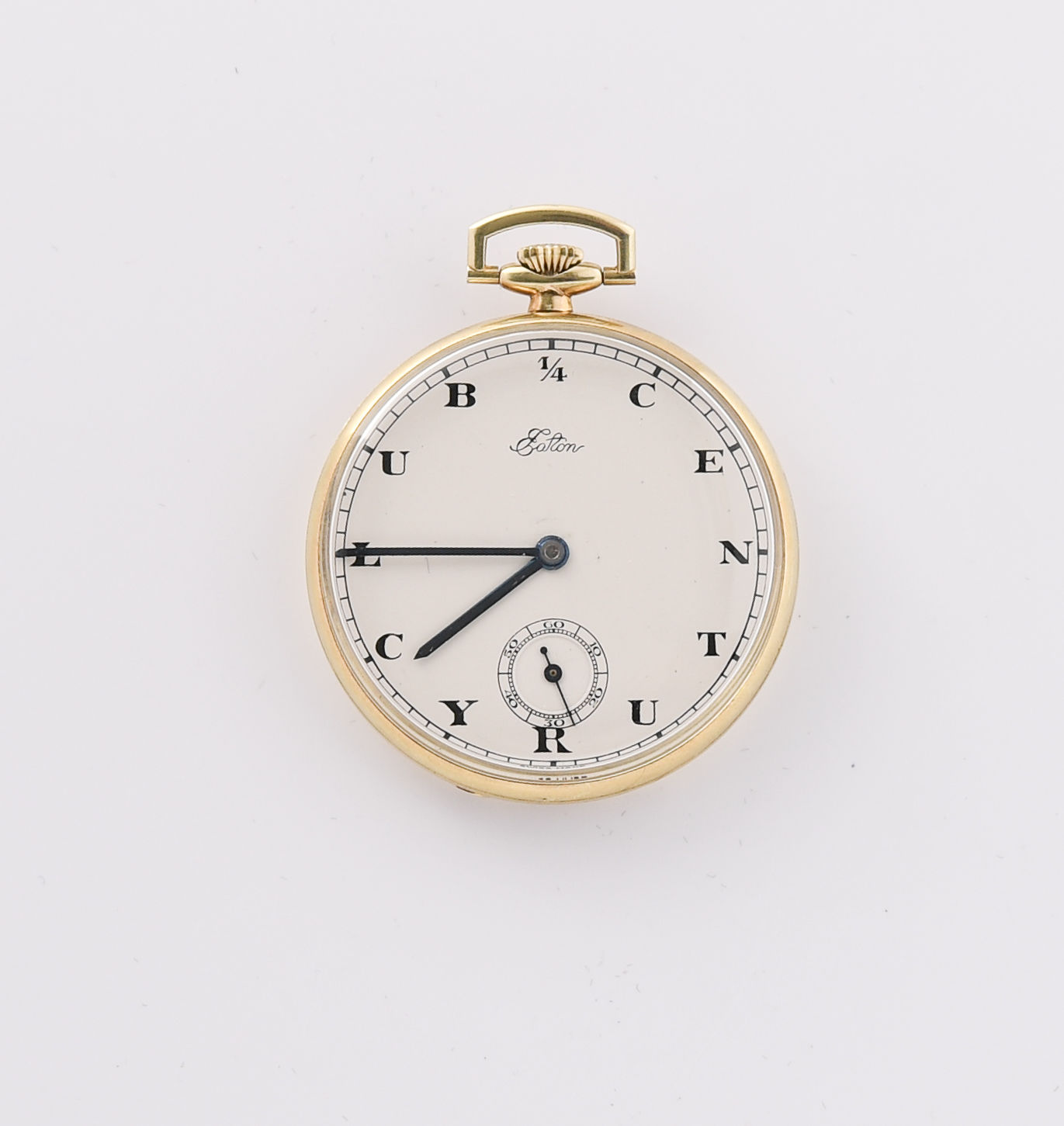 Rolex Eaton 1/4 Century Pocket Watch 14k Gold 1952