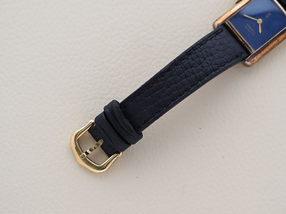 Thumbnail: Cartier Must de Cartier Blue 21mm Manual Wind Vermeil Case