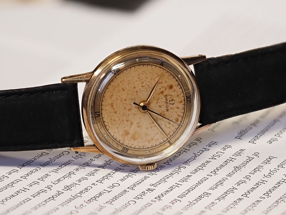 Thumbnail: Omega 28SC Manual Wind 14k Gold 32.5mm Case Silver-GoldTrack 1944
