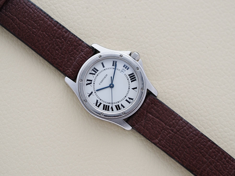 Thumbnail: Cartier Santos Ronde Quartz 1561 29mm White Roman Dial