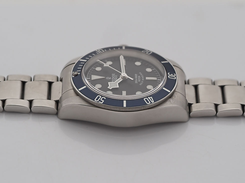 Thumbnail: Tudor Black Bay 41 Smiley ETA 79220B Blue Bezel Box Papers Nato 2017