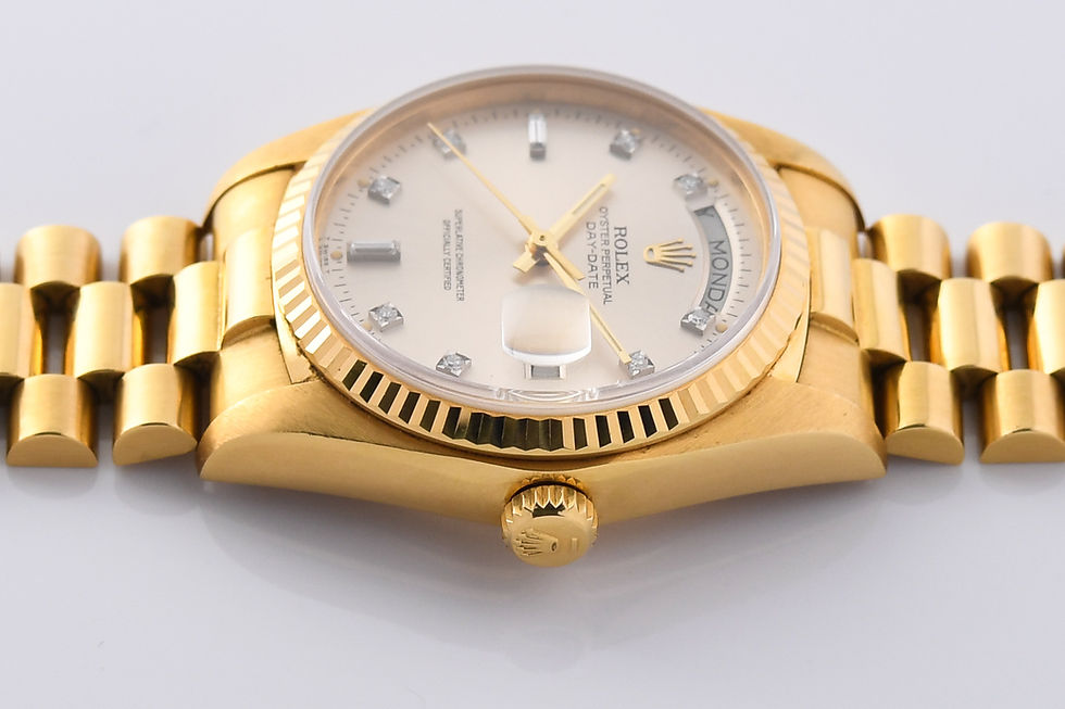 Miniature : Rolex Day Date Factory Diamonds 18048 1984 Unpolished
