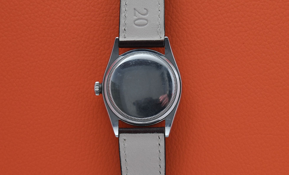 Thumbnail: Rolex Big Bubbleback 6298 Oyster Perpetual Silver Dial 36mm 1953